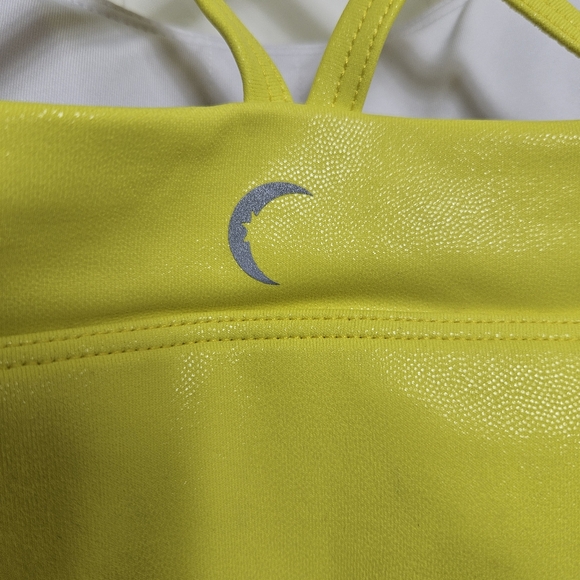 ZYIA Active Sports Bra Womens Size M Light n Tight Strappy Neon Yellow Pebbled - Picture 6 of 11